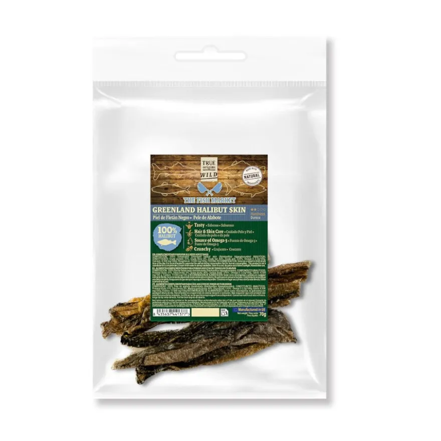 True Origins Pele de Fletão Negra Snack para cães