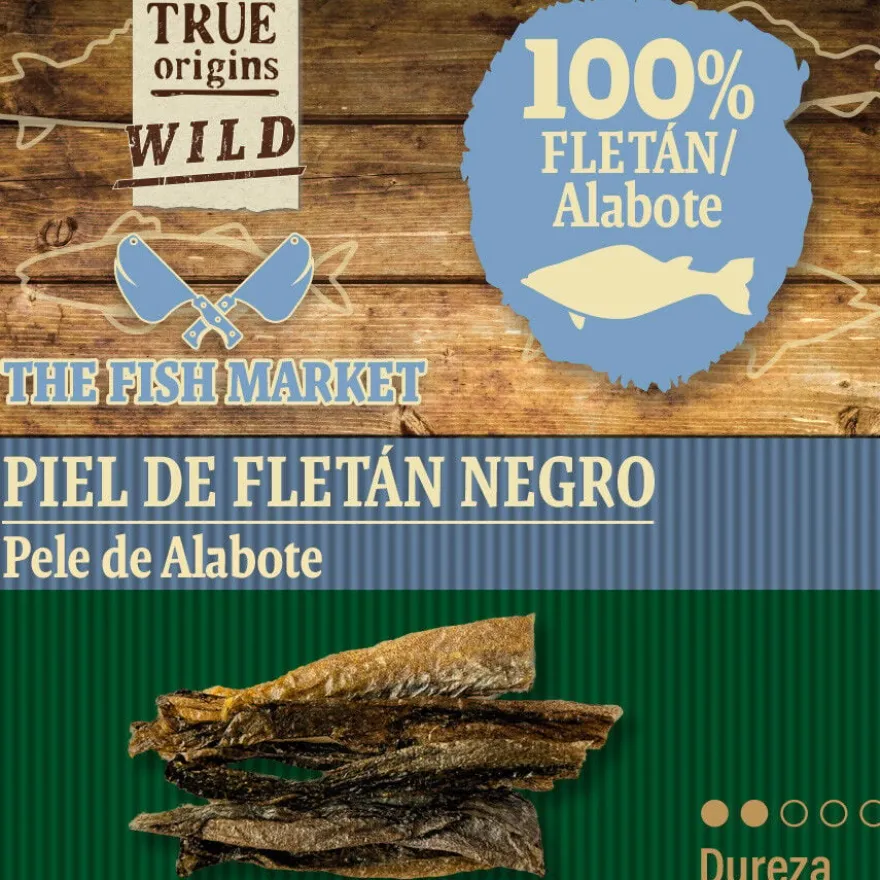 True Origins Pele de Fletão Negra Snack para cães