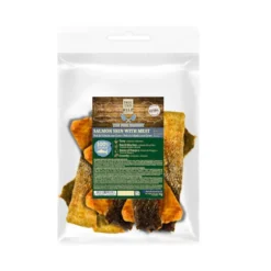 True Origins Pele de salmão com carne Snack para cães