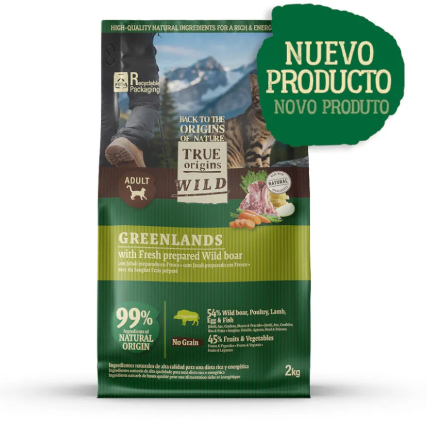 True Origins Wild Greenlands Javali ração para gatos