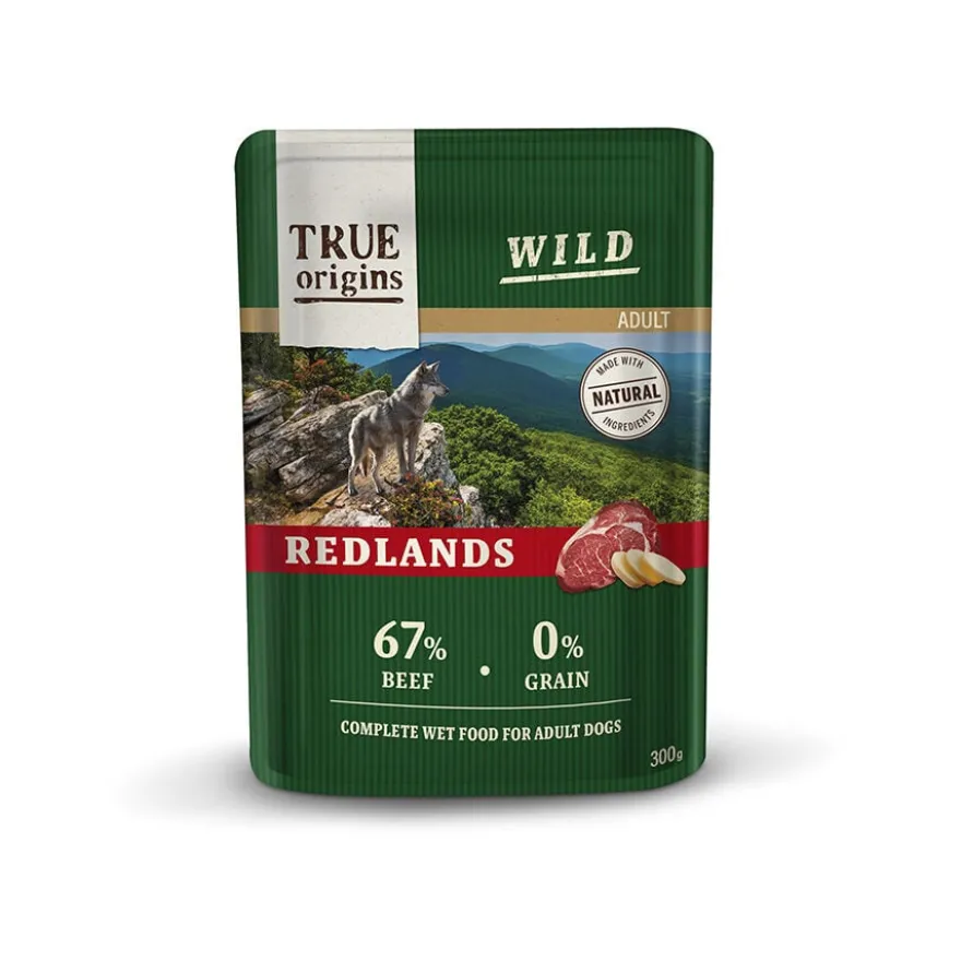 True Origins Wild Redlands Vitela saqueta para cães