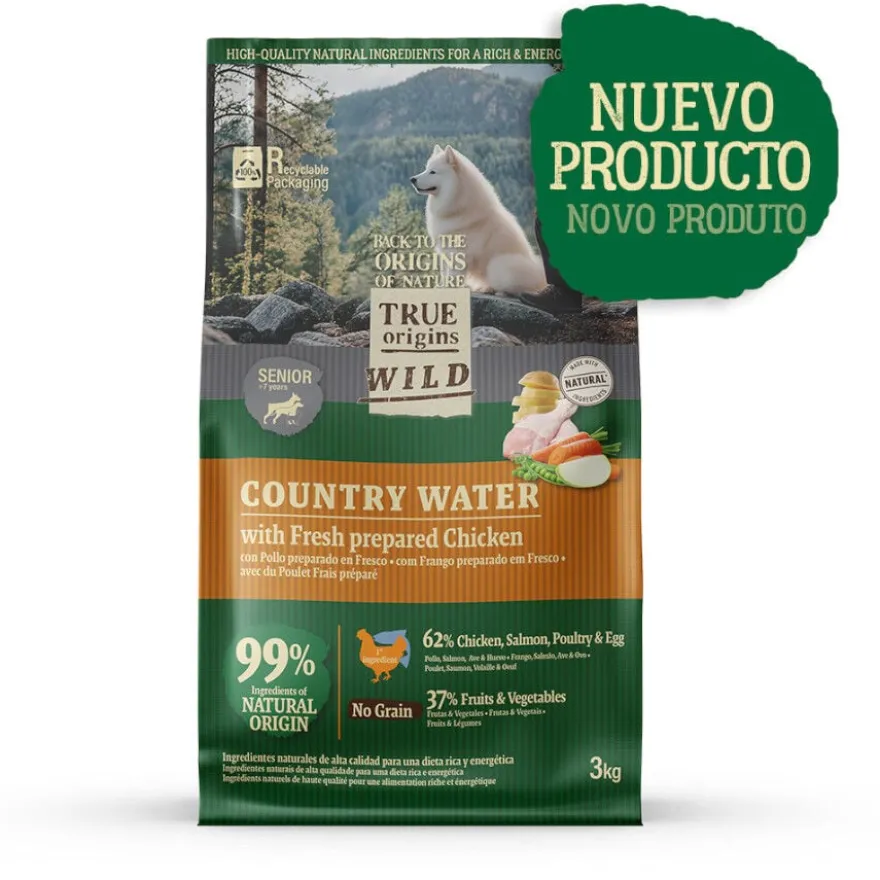 True Origins Wild Senior Country Water ração de frango para cães