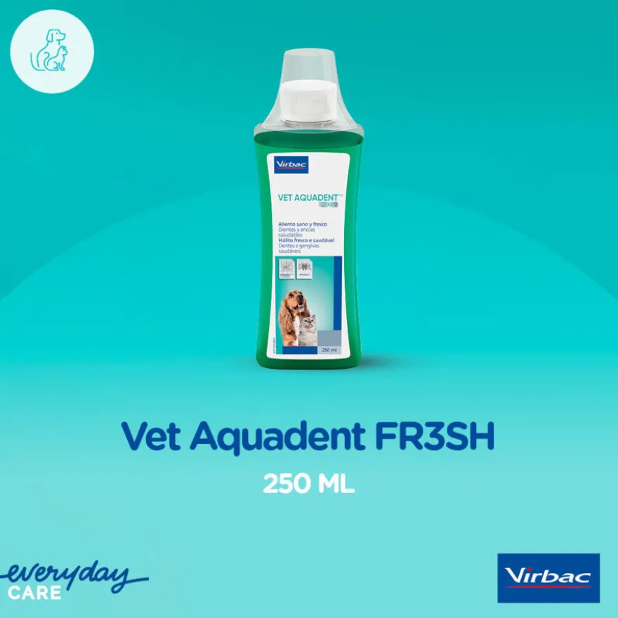 Virbac Vet Aquadent Elixir Bucal para cães e gatos