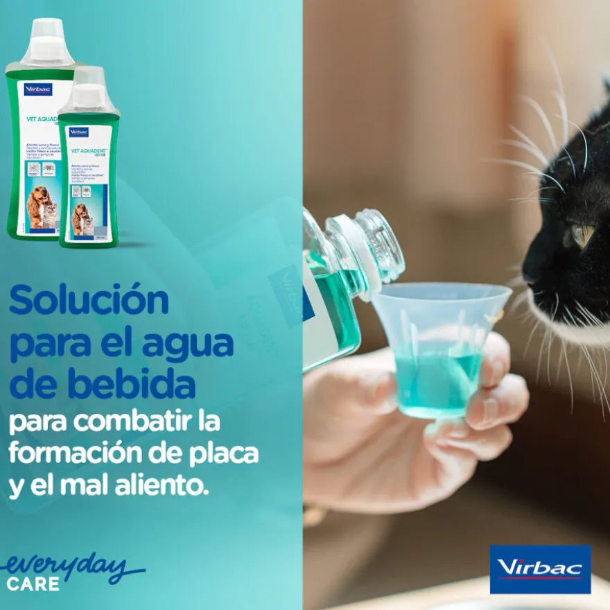 Virbac Vet Aquadent Elixir Bucal para cães e gatos