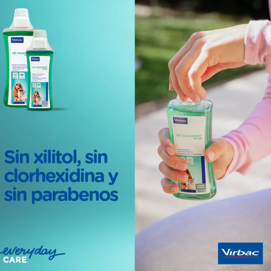 Virbac Vet Aquadent Elixir Bucal para cães e gatos