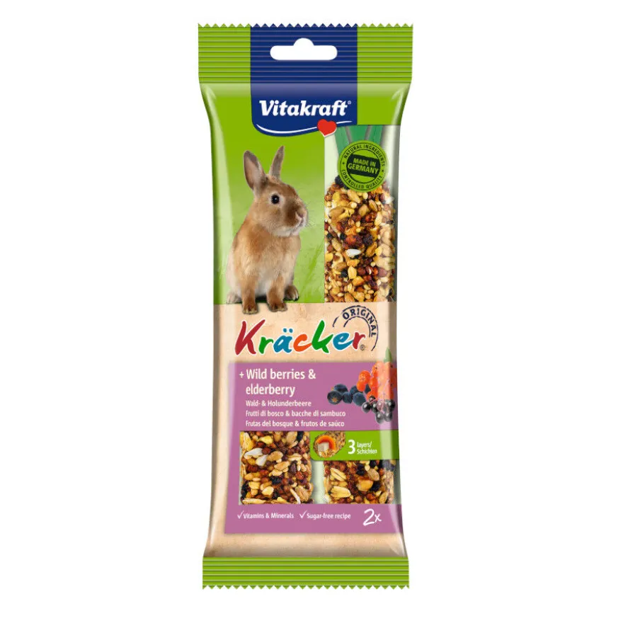 Vitakraft Kräcker Barrinhas de Fruta do Bosque para coelhos anões