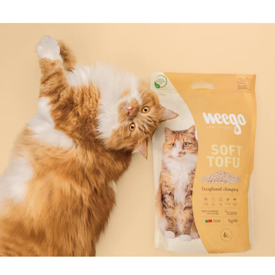 Weego Soft Tofu Areia aglomerante para gatos