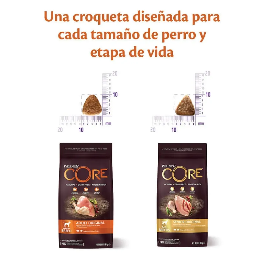 Wellness Core Adult Medium Original Peru e Frango ração para cães