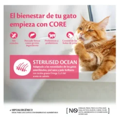 Wellness Core Adult Sterilised Ocean Salmão ração para gatos
