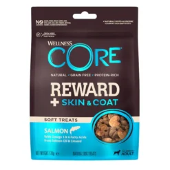 Wellness Core Biscoitos Reward+ SkineCoat salmão para cães