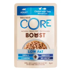 Wellness Core Boost Low fat Comida húmida de frango e atum para gatos