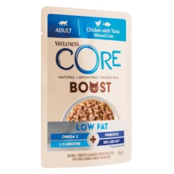 Wellness Core Boost Low fat Comida húmida de frango e atum para gatos