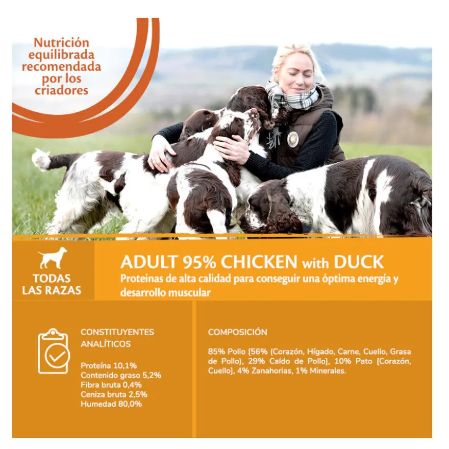 Wellness Core Frango y Pato lata para cães