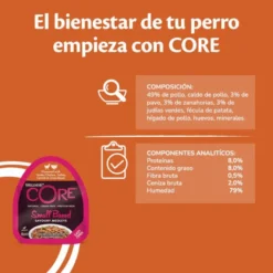 Wellness Core Small Breed Grain Free Frango e Peru Terrina para cães