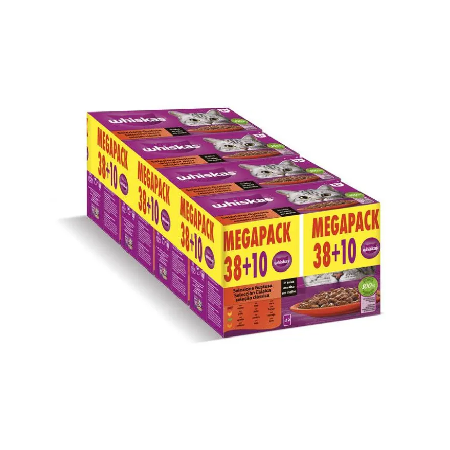 Whiskas Seleção Clássica Saquetas em Molho para Gatos