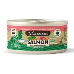 Wild Balance BARF Alimento húmido de salmão e vitela em lata para gatos