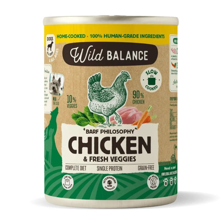 Wild Balance BARF de Frango e Legumes em lata para cães