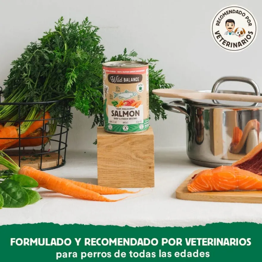 Wild Balance BARF de Salmão e Vitela em lata para cães