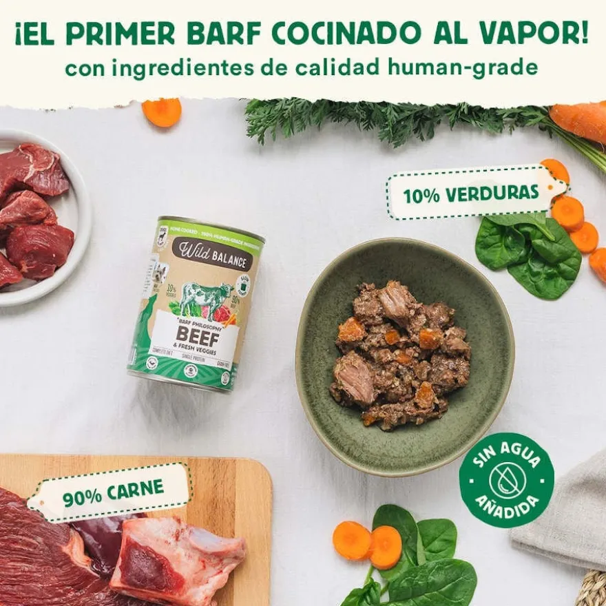 Wild Balance BARF de Vitela e Legumes em lata para cães