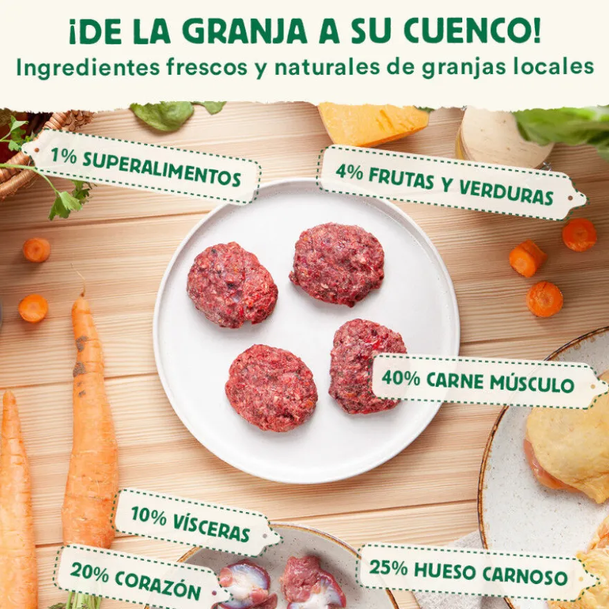 Wild Balance BARF Frango com Legumes Frescos alimentação natural congelada para gatos