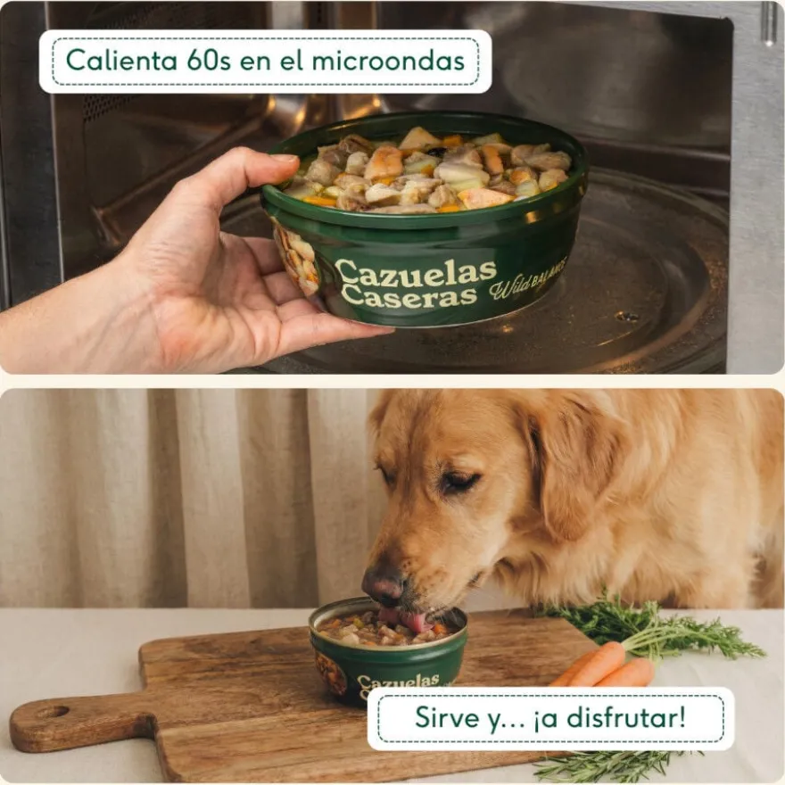 Wild Balance caçarola caseira de anchova, peru e maçã para cães