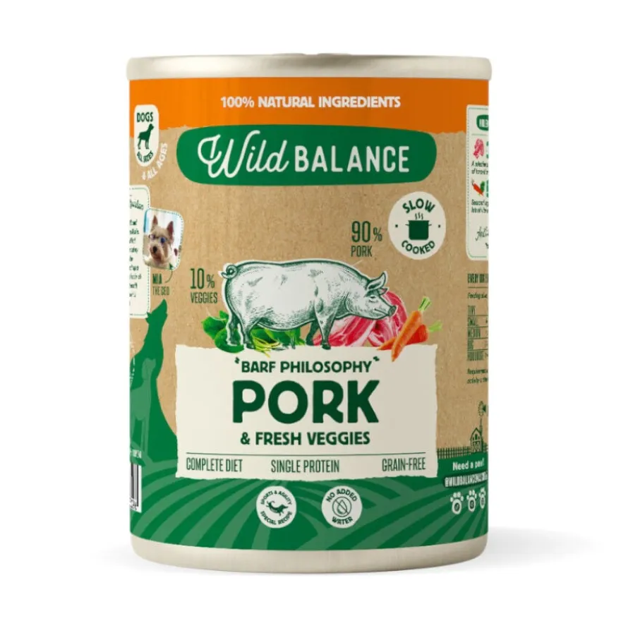 Wild Balance comida húmida BARF natural de porco para cães