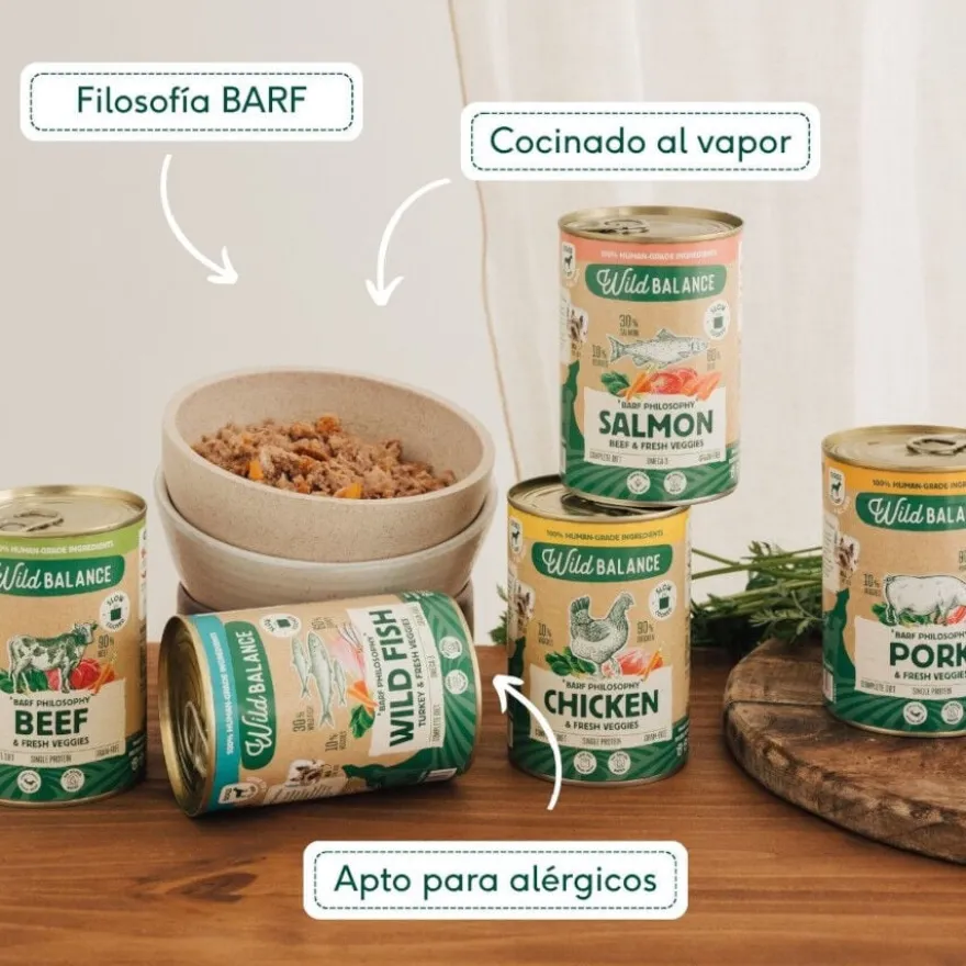 Wild Balance comida húmida BARF natural de porco para cães