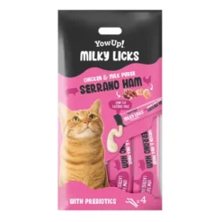 YowUp! Milky Licks Snack Cremoso de Presunto Serrano para Gatos
